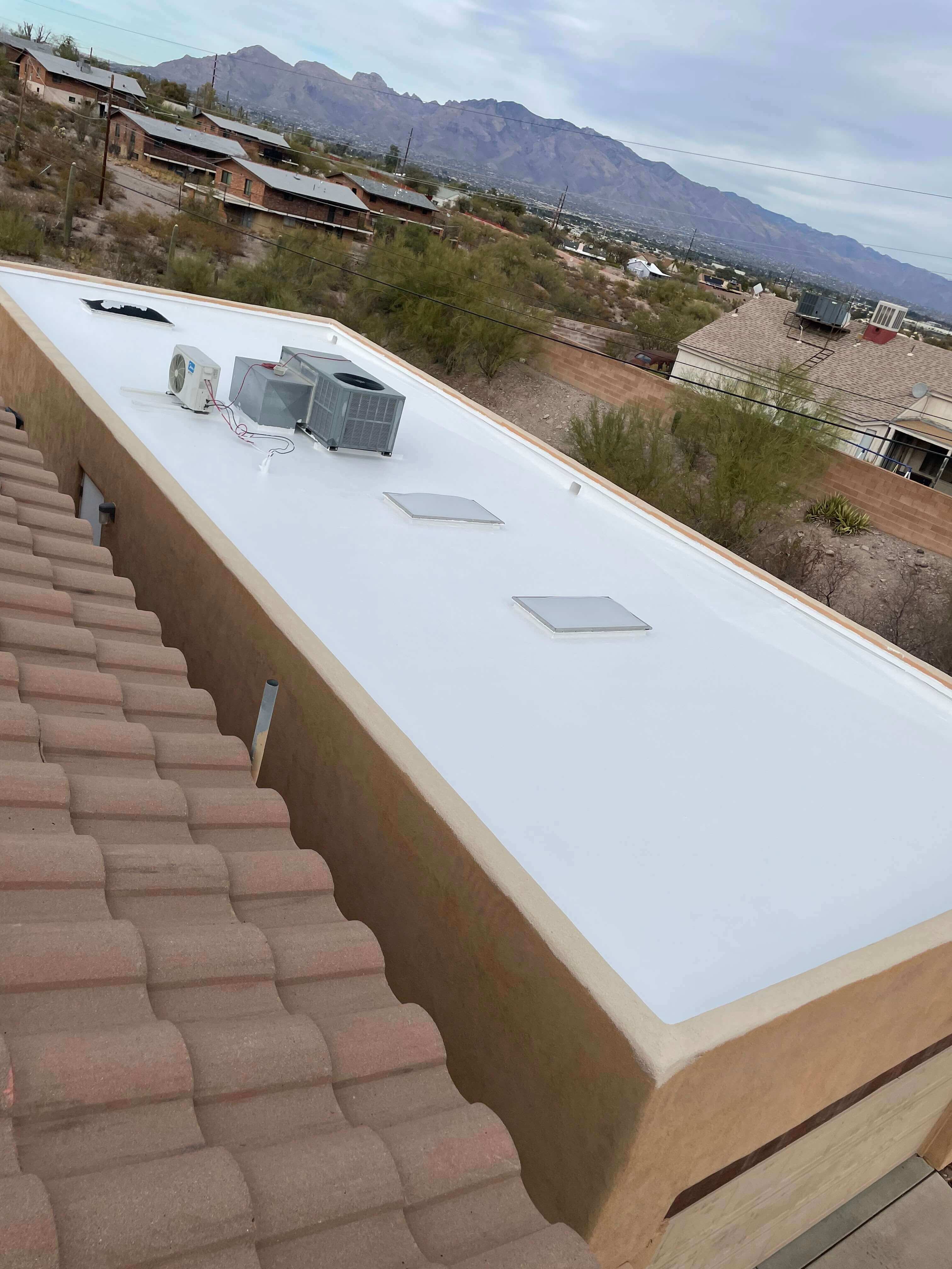 White reflective roof coating Tucson